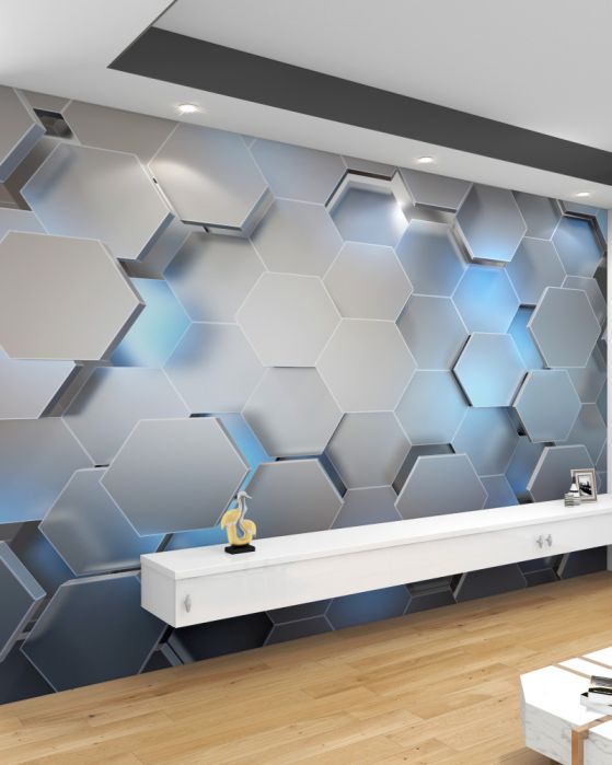 Carta da parati geometrica 3D