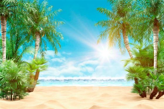 Carta da parati Una giornata di sole luminosa sull'isola
