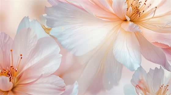 Carta da parati I budon di fiori sono chiusi -bianchi