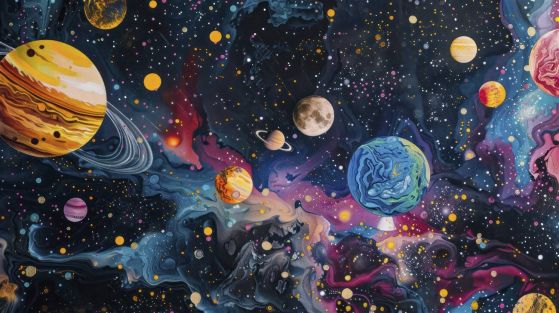 Carta da parati Orbite e pianeti