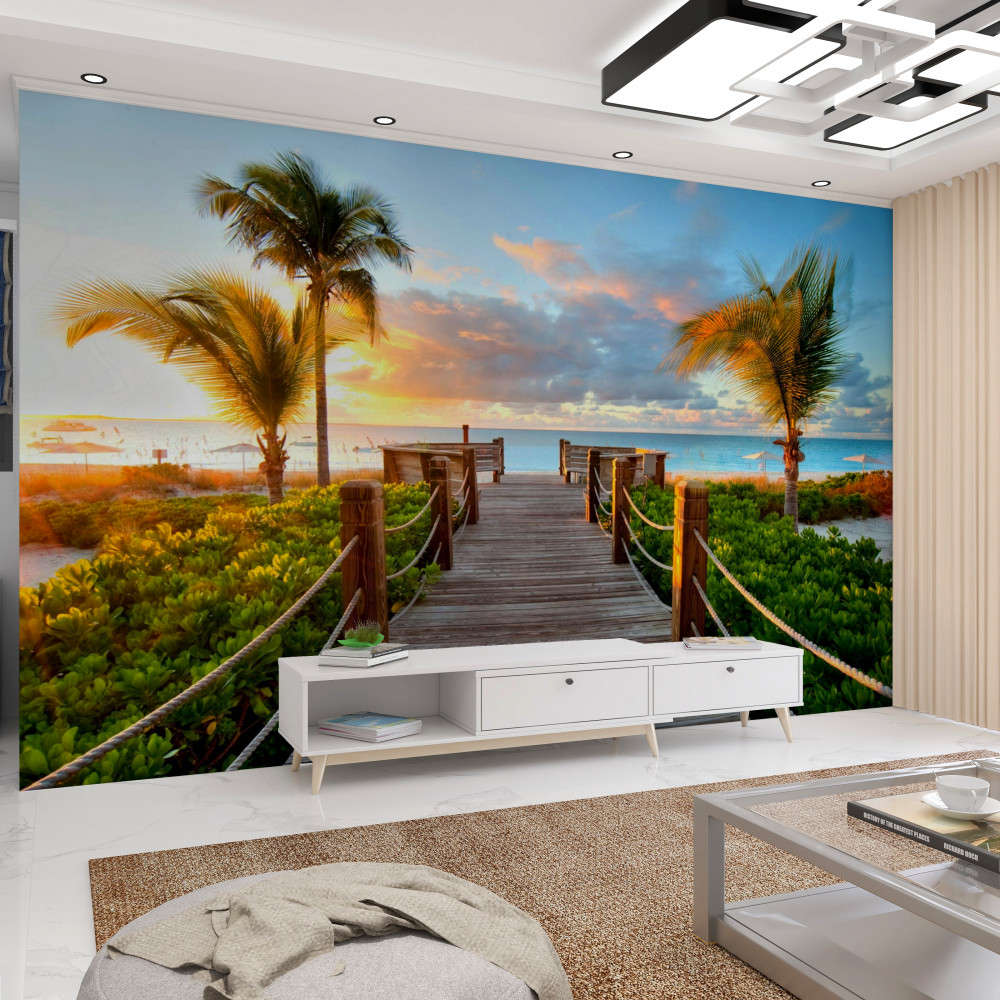 Carta da parati con palme