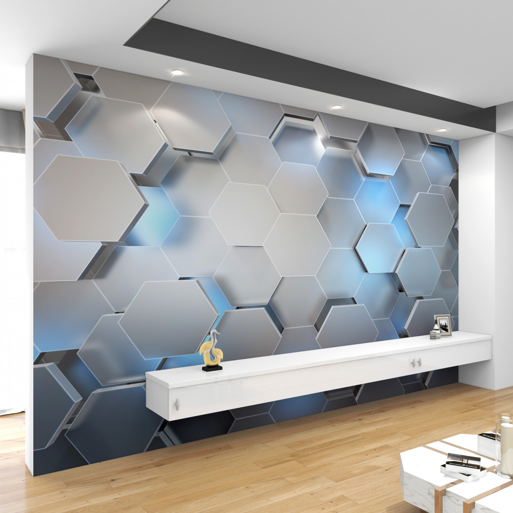 Carta da parati geometrica 3D